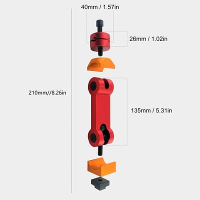 Dailygoods- Werkstop Verstelbaar - CNC Werkstopzoeker - Nauwkeurige Positionering - Lichtgewicht - Flexibele Aanpassing - Geschikt voor Frezen - Freesstop