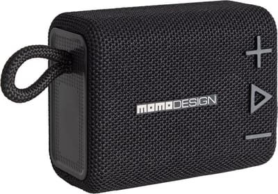 Momo Design Bluetooth Speaker - Draadloze speaker - Muziekbox Draadloos - Draagbaar - 10 m bereik - Tot 20 uur batterijduur - Vermogen 5W - Inclusief batterij en Type-C-oplaadkabel - Zwart