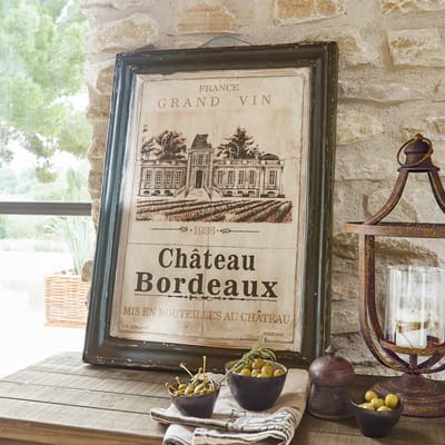 LOBERON Afbeelding Château Bordeaux donkerbruin/beige