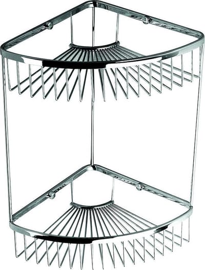 WillieJan Bad Doucherekje KD-5123 – 2 niveaus’s – Hoekbevestiging – Hoogwaardig Messing – Verchroomd