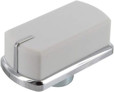 Oven Bedieningsknop - Kookplaat Knop - Oven Reparatie - Origineel Onderdeel - Standaard Maat - Wit Chroom