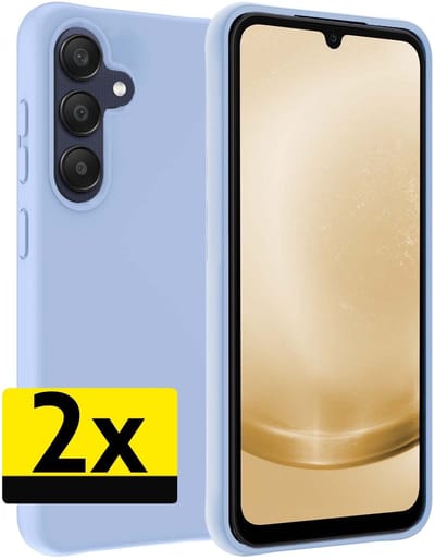 Hoesje - 2 Stuks - Geschikt voor Samsung Galaxy A26 - Sterk & Shockproof - Case Siliconen - Back Cover - Telefoon Hoes - Telefoonhoesjes - Lichtblauw
