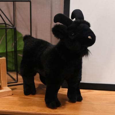 30cm Staande Geit Knuffel Kussen Gesimuleerde Dieren Zwart Witte Geit Zacht Pluche Speelgoed Huis Bank Ornament Jongens Meisjes Cadeau