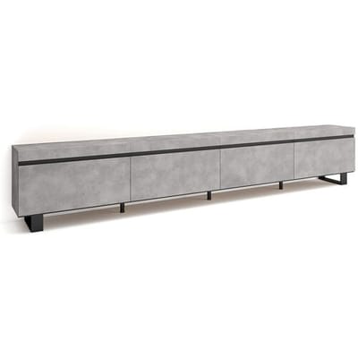 Skraut Home TV-Meubel, Lowboard, 320x35x57cm, Groot formaat TV, Industrieel design, Cement