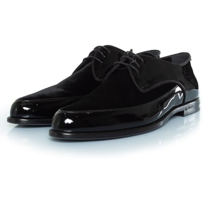Saint Laurent Patent en suède veterschoen