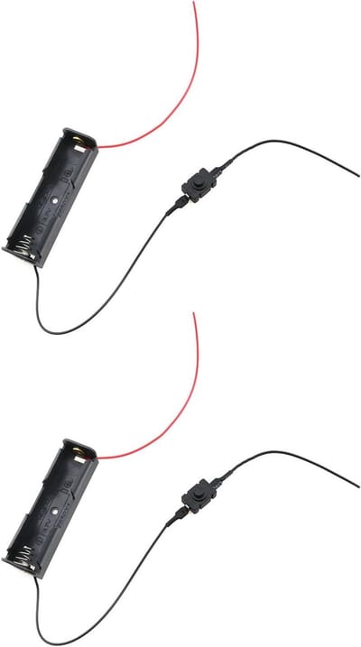 Batterijhouder - Batterijdoos - DIY Projecten - Met Schakelaar - 3x0.83x0.78inch - Zwart