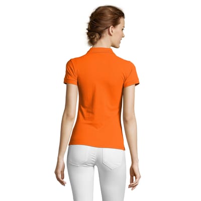 SOLS Vrouwen/dames Mensen Pique Korte Mouw Katoenen Poloshirt (Oranje)