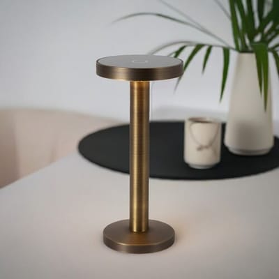 KS Verlichting - Solo Brass - Tafellamp - Sfeerlicht - Oplaadbaar - Aluminium - Modern - Brons
