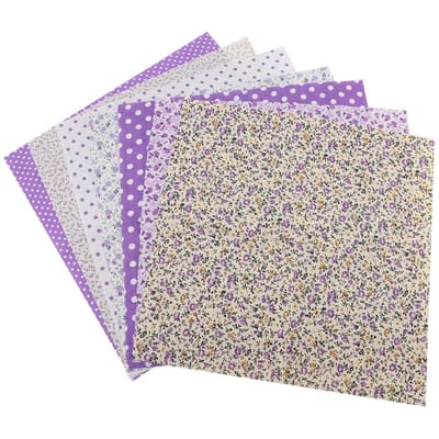 7 stuks 50*50cm Katoen Stof DIY Assortiment Vierkanten Voorgesneden Beddengoed Kit Quarters Bundel (Paars) gray