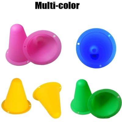 50 Stuks Baantraining Kegels Rollerblades Obstakels Nimble Sports Kleine Kegels voor Binnen Buiten, 5 Gemengde Kleuren veelkleurig