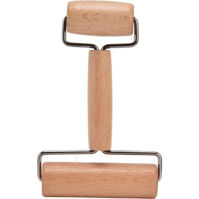 Deegroller Bekledingstechnologie Buitenkant Polijsten Comfortabele Grip Houtmateriaal Pizza Roller L beige