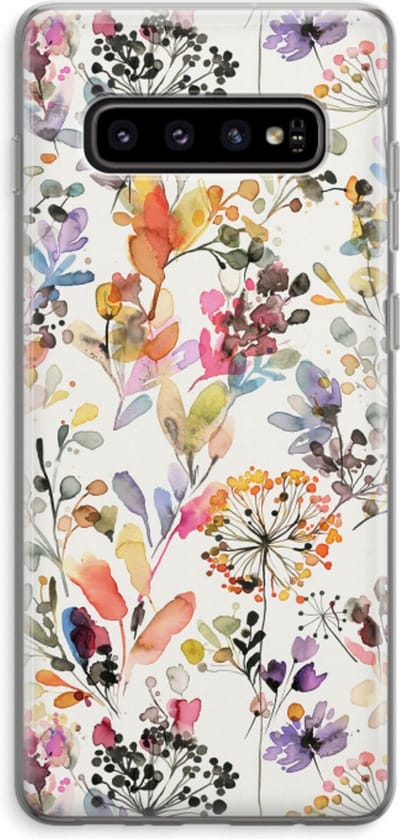 Hoesje geschikt voor Samsung Galaxy S10 Plus hoesje - Wilde grassen - Soft Cover Telefoonhoesje - Bescherming aan alle Kanten en Schermrand