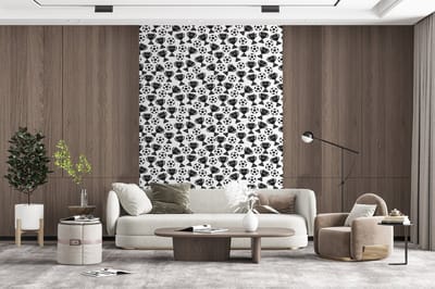 Behang - Fotobehang Patronen - Voetbal - Beker - Jongens - Kinderen - Kids - Kindje - Breedte 200 cm x hoogte 300 cm