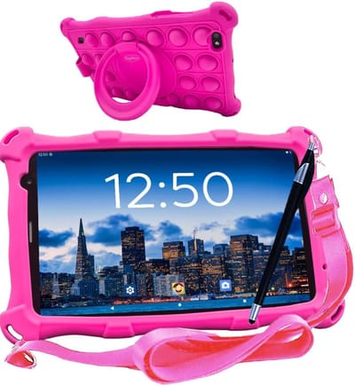 Aura® Kindertablet - Kinder Tablet - Kindertablet Pro - Roze - 23cm x 13cm x 1cm; 500 g