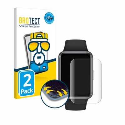 BROTECT - Screenprotector voor Huawei Watch Fit 2 - Folie Beschermfolie transparant volledig dekking - 2 Stuks