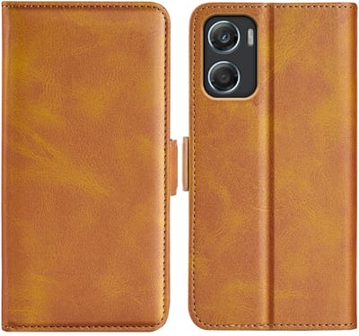 MobyDefend Hoesje - Geschikt voor Motorola Moto G06 / Motorola Moto G06 Power - Luxe Wallet Book Case (Sluiting Zijkant) - Lichtbruin