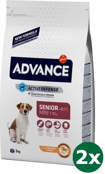 2x3 kg Advance mini senior hondenvoer