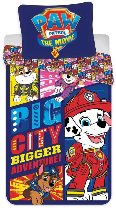 PAW Patrol Dekbedovertrek Big City blauw - 100 x 135 cm - Katoen