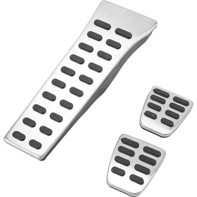 Gas Rem Accelerator Pedaal Cover Roestvrij Staal Anti-Slip Voetpedaal Pads Vervanging voor Hyundai white