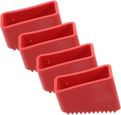 Daity 4 stuks - visgraat laddervoetbeschermers - rubberen antislip steile laddervoetbeschermers - vervangende ladder eindkapbeschermers (binnendiameter van de schuine voet 2*5cm)