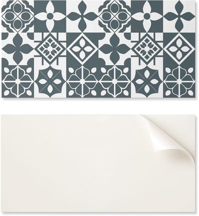 Zelfklevende wanddecoratie voor de woonkamer, 120x60 cm, geometrische patronen in tegels.