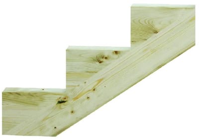 Trapwangen voor 3 Treden Massief Hout - Perfecte Oplossing Voor Terrassen en Tuinen