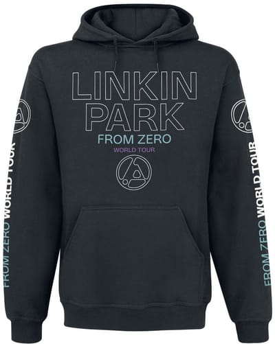 Linkin Park Trui met capuchon - From Zero To World Tour - S tot 4XL - voor Mannen - zwart