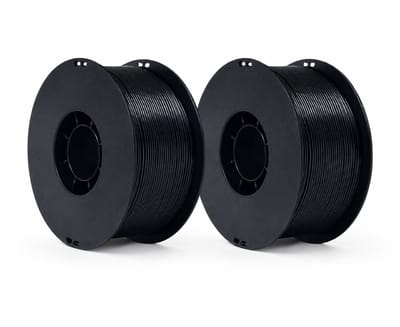 2X 1.1KG ZWARTE FILAMENT PLA+ 3D Printer Filament 1.75mm 1kg – Hoogwaardig 3D Printing Filament Extra Sterk, Sterk en Flexibel, Anti-Warp, Glanzend, Kleur naar Keuze, Compatibel met FDM Printers, Print Zonder Problemen