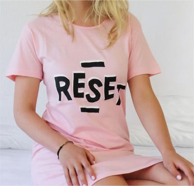 Temptation Dames Nachthemd - Bigshirt - Reset Tekst - Roze - Maat S