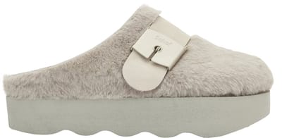 SCHOLL GRETA E Synthetic fur Womens Taupe FALSO Clogs - Taupe - Maat 38