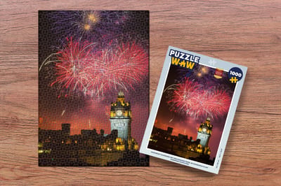 Puzzel Vuurwerk - Klok - Edinburgh - Legpuzzel - Puzzel 1000 stukjes volwassenen