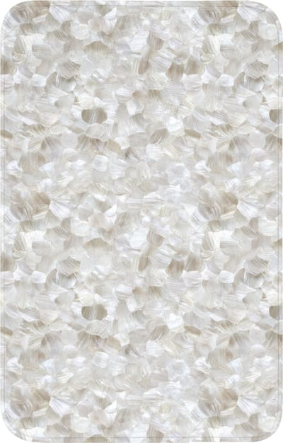 WC mat 50x80 cm - Antislip - Wit - Penseelstreken - Reliëfeffect - Toiletmat - Vloermat - Douchemat - Toilet tapijt - Toiletmatten