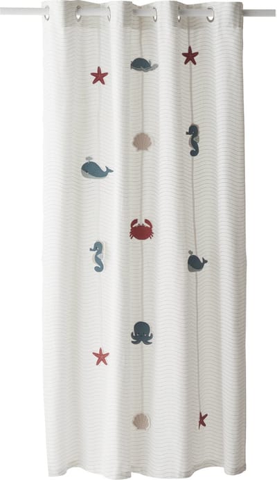 Vertbaudet Under the Ocean eyelet gordijnslinger met zeedieren