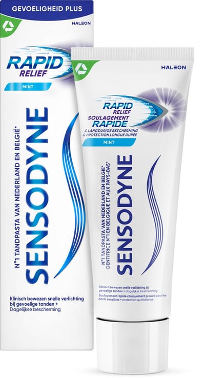 Sensodyne Rapid Relief – Tandpasta – Gevoelige tanden – Multipack – 4 x 75 ml