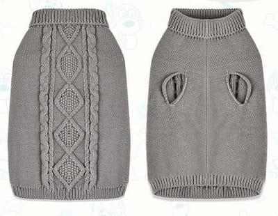 CE Serie - Hondenkleding - Warm Grijs Gebreid - Maat L