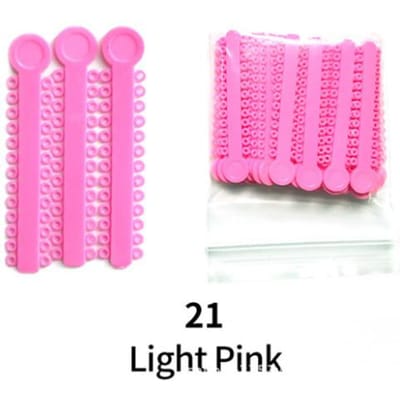 1040 Pièces Bandes Élastiques Orthodontiques Colorées Liens Ligature Latex Pour Appareils Dentaires 40 Couleurs Assorties rose clair