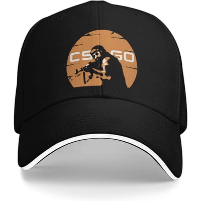 Counter-Strike  Cs Go  Sandwich Petten Unisex ,Vintage,Baseballpet Sandwich Hoed Verstelbare Snapback Petten Racepet Zomer Petten One Size black