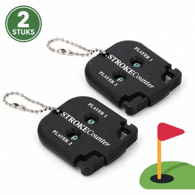 Chipa - Golf scoreteller 2 stuks - 2 players - Handteller - Golftrainingsmateriaal - Golfaccesoires - handige score teller - Golfscore teller - Golfscoreteller - Slagenteller