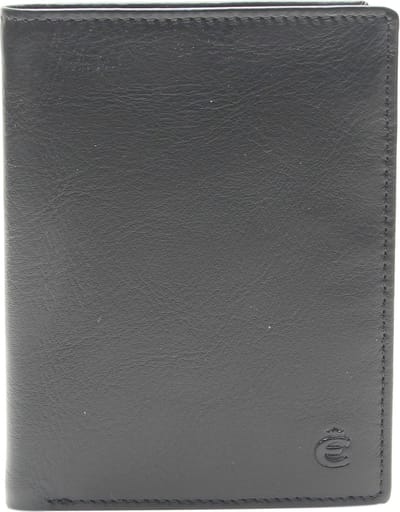 Esquire Leren Portemonnee Slim Wallet High Black Zwart