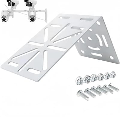 Camera Muurbeugel - Adapter Plaat - Beveiliging Installeren - L-vormig Ontwerp - 155x105x100 mm - Wit