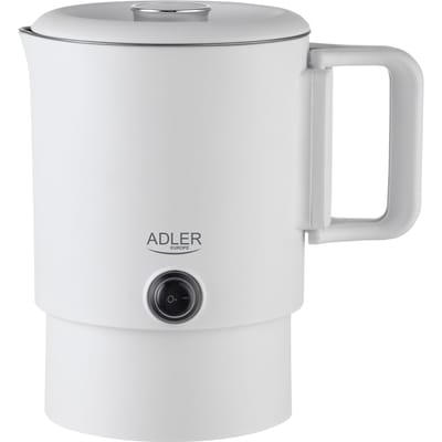 Compacte toeristische waterkoker 0,8 l met dubbele wanden, opvouwbare handgreep, automatische uitschakeling