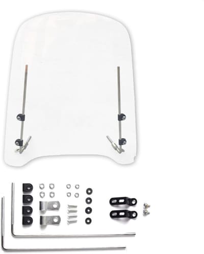 Scooter Windscherm - Motor Voorruit - Veiliger Rijden - Krasbestendig PC Materiaal - 52 x 49 x 9 cm - Transparant