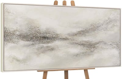 Canvas schilderij handgeschilderd misty distance abstract – YS-Art Gallery – Luxe wanddecoratie voor woonkamer – Modern schilderij voor slaapkamer en hal
