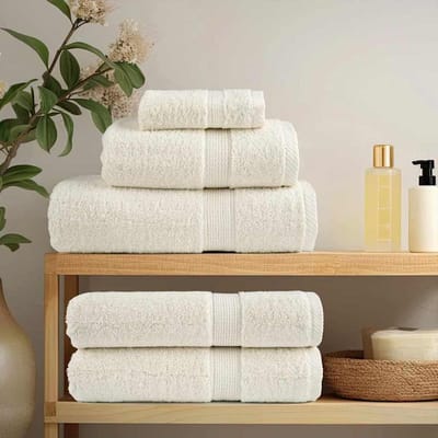vidaXL - Gastendoek - SOLUND - 2 - st - Crème - 15 - x - 21 - cm - 550 - gsm