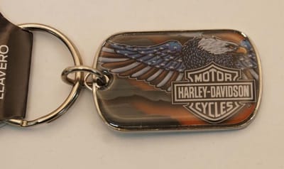 Sleutelhanger Harley Davidson motorcycle adelaar - metalen originele sleutelhanger van Harley Davidson - motorcycles sleutelhanger - sleutelhanger voor motorrijder - Harley Davidson keyring eagle - harley davidson official licensed product