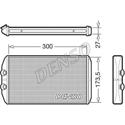 Warmtewisselaar, interieur verwarming DENSO DRR12008