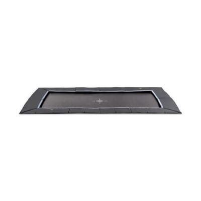 EXIT Dynamic Sporttrampoline 305x519cm - Groundlevel - groundlevel Trampoline - Rechthoekig - Voor Kinderen - Zwart