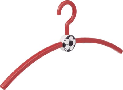 De Kledinghanger Gigant - Garderobehanger - Jassenhanger - Volwassenen - 711510 - 24 Stuks - Fan - Voetbal - Kunststof - Rood - 45 cm - Kledinghanger - Kleerhanger - Voetbalhanger (711510/24)