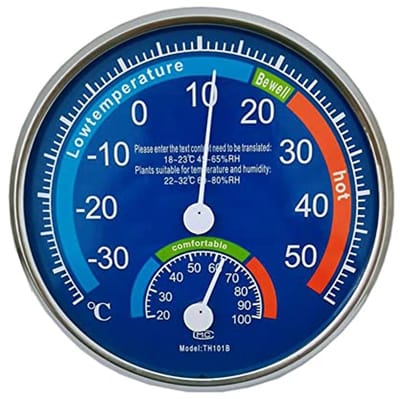 SPORTARC Thermometer Hygrometer Thermo Analoge Vochtigheid Kamer klimaatregeling Binnen Blauw