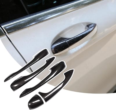 Chroom Deurgreep Cover Trim voor MB Benz A-Klasse A180 A200 A250 W177 V177 2019-2021 - LHD Accessoires, Carbon Fiber Look, Auto Styling